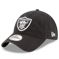 Men's Oakland Raiders New Era Black Core Classic 9TWENTY Adjustable Hat 2786183